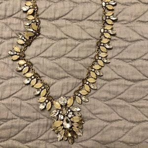 Gold and crystal JCrew necklace